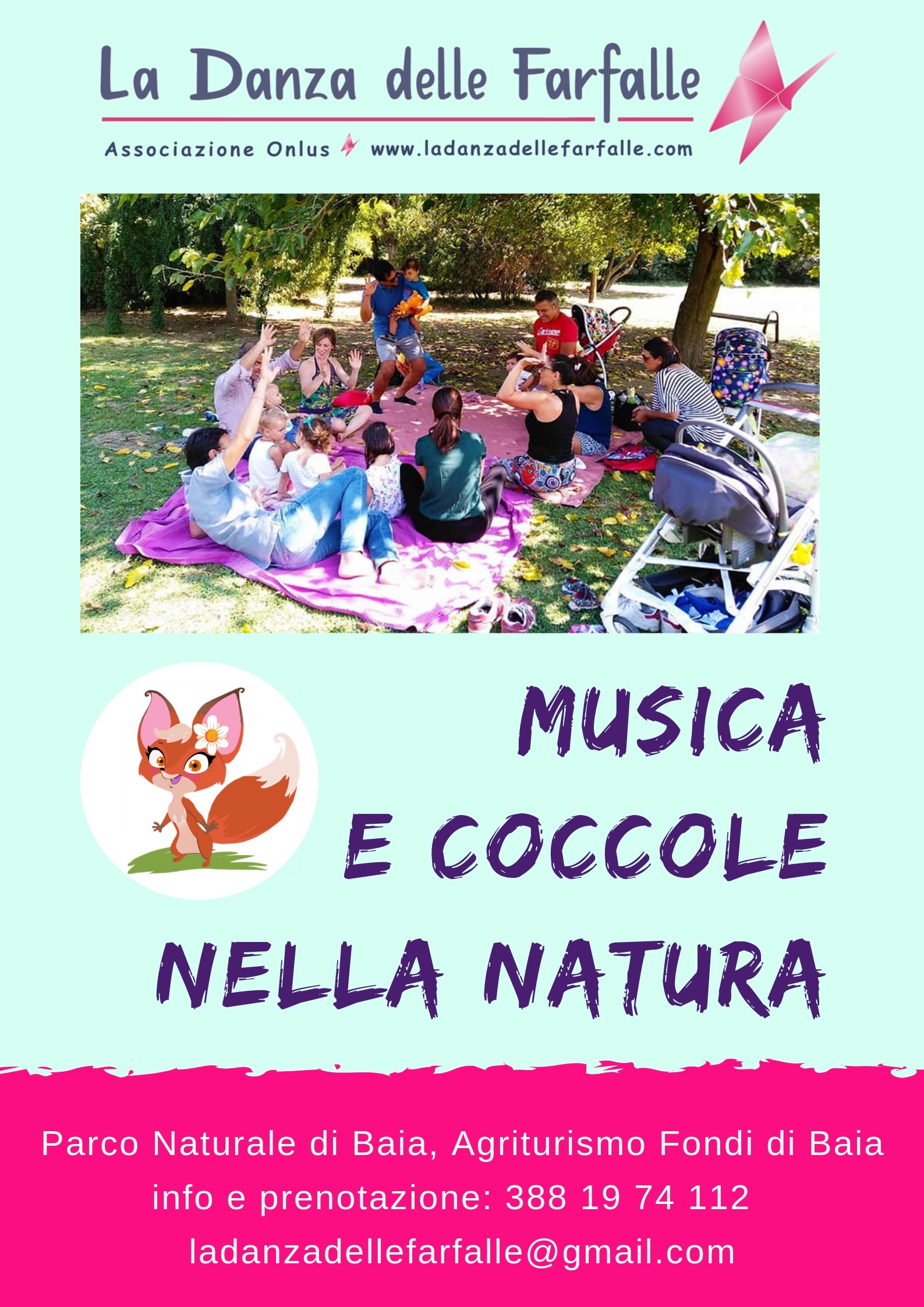 Evento Musica e Coccole nella Natura Rossella Rizzaro Ass La Danza delle Farfalle Onlus 22 Sett 2018 sito