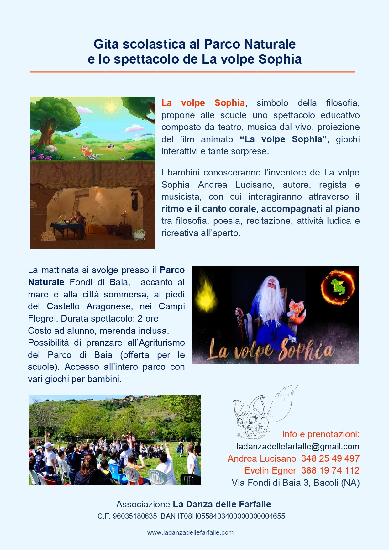 La volpe Sophia presentazione gita scolastica scuola primaria Campi Flegrei 2023 24 sito