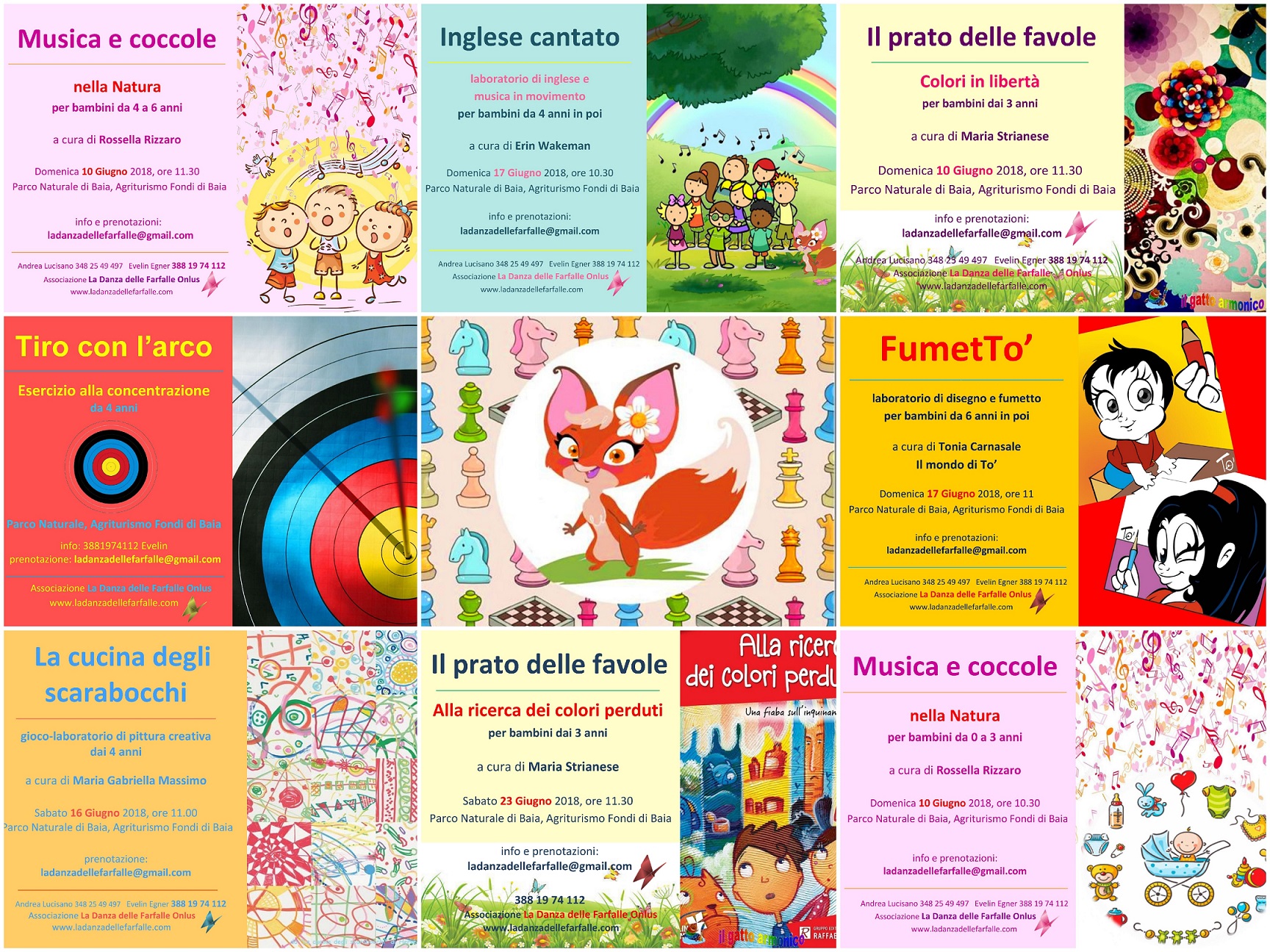 Eventi e laboratori Ass La Danza delle Farfalle Onlus Giugno 2018 sito